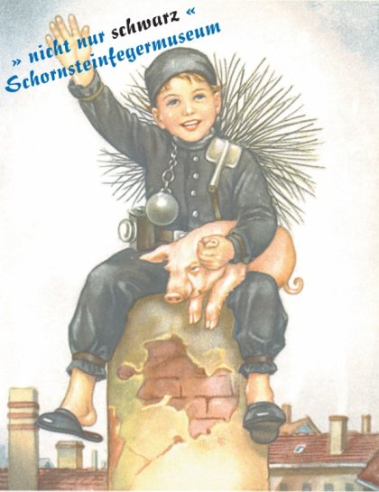 Original-Logo Schornsteinfegermuseum nicht nur schwarz